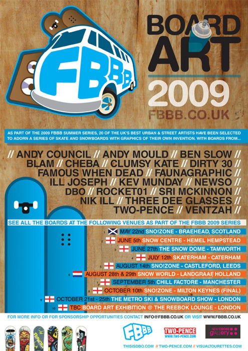 Tour dates and venues for the FBBB series 2009