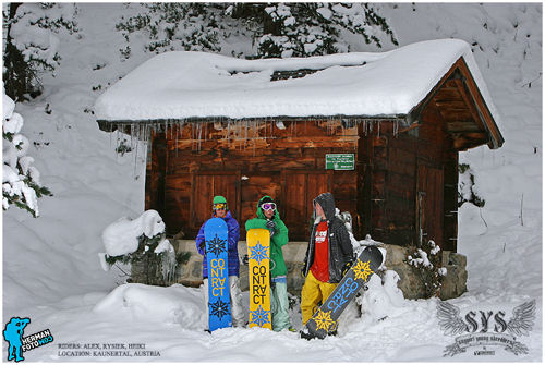 The SYS crew take a breather during the Kaunertal Opening