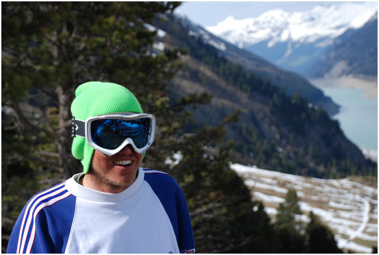 Tom enjoying Kaunertal's spring sun