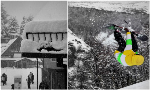 White out + Powder = Luminous jacket + backflip